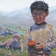 " Boy with Apple - Tibet "